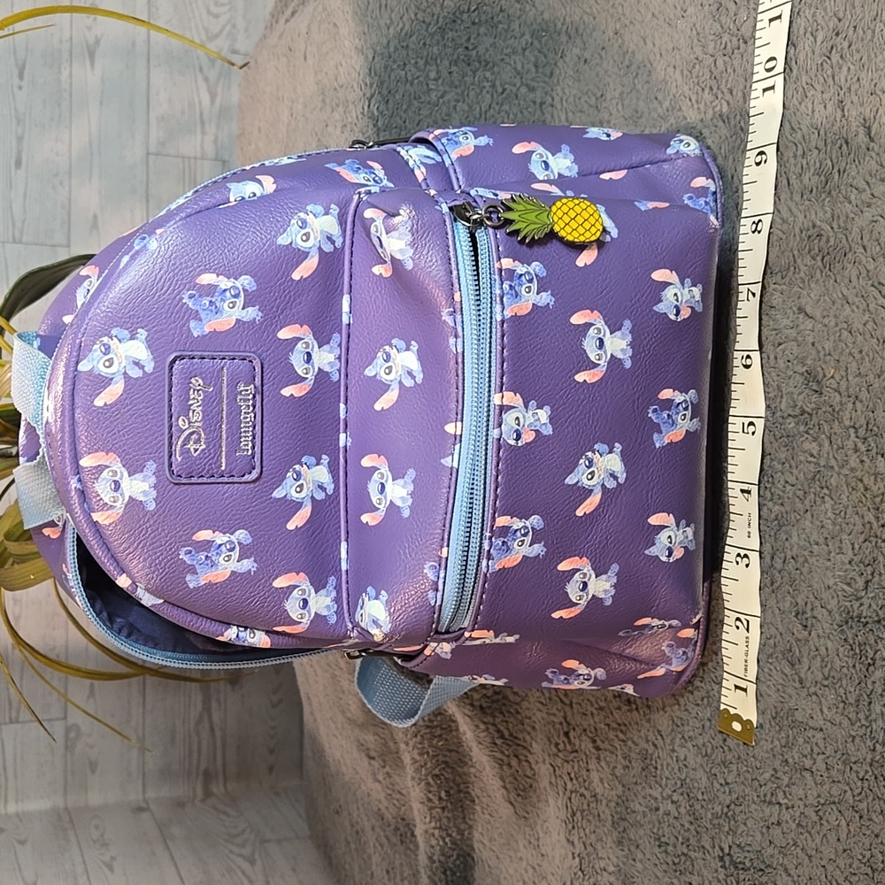 Loungefly Disney Lilo & Stitch Poses Mini Backpack Bag With Pineapple Charm - Picture 13 of 14